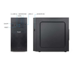 Tooq Micro-ATX/Mini-ITX mini tower case with 120 mm fan