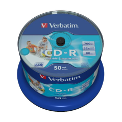Verbatim CD-R 52x bedruckbar – Spindel 50 | DVDi.es