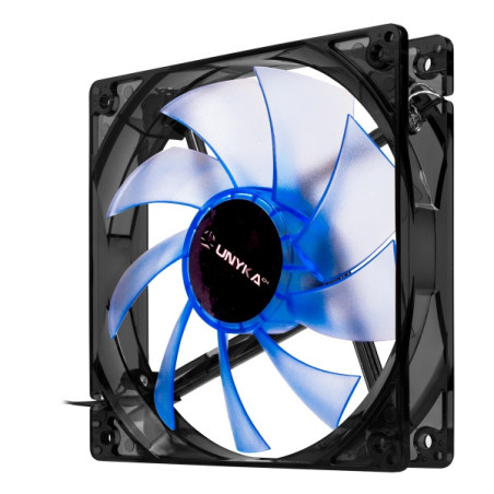 Ventilador Unykach 120 mm con LED azul, hasta 1200 rpm