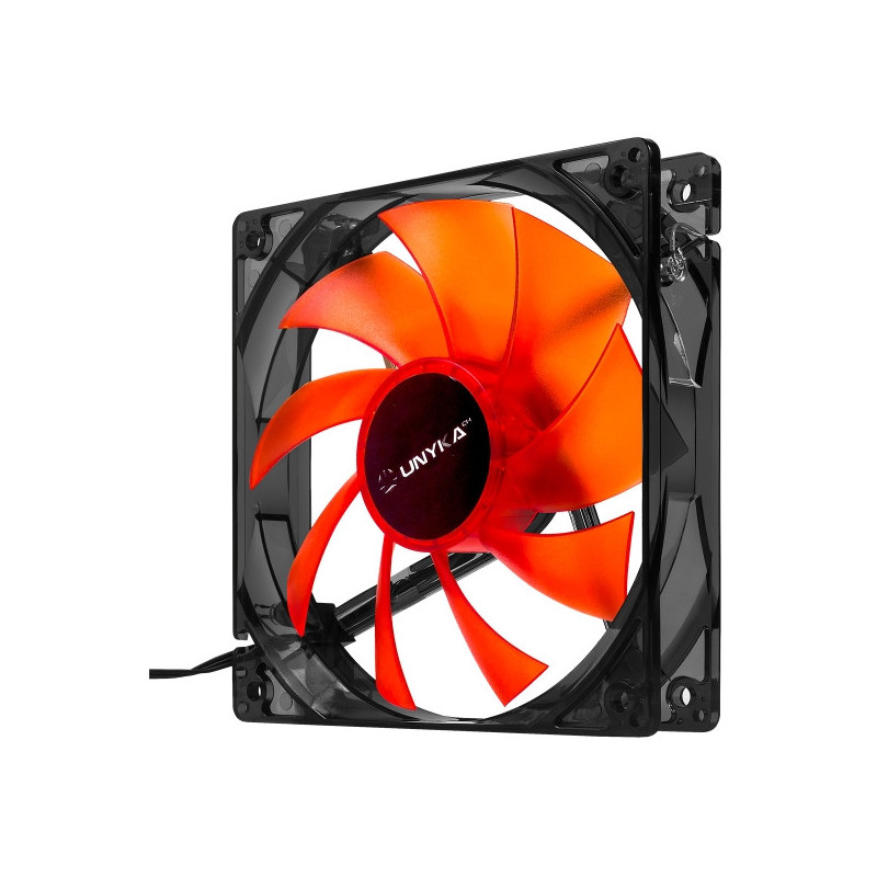 Ventilateur Unykach 120 mm avec LED rouge - Vitesse maximale 1200 tr/min