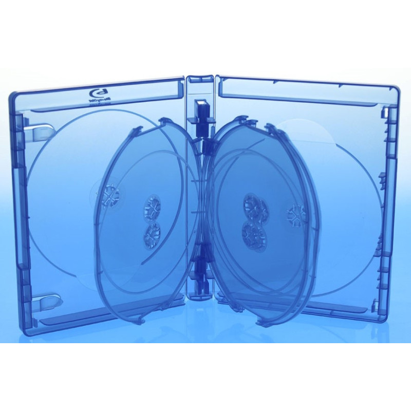 Blu-ray Case 8 Discs, 25mm - Transparent Blue Blu-ray Case 8 Discs, 25mm - Transparent Blue