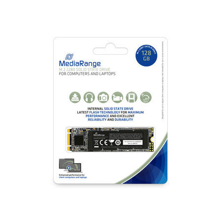 Disco SSD MediaRange Internal M.2 2280, SATA 6 Gb/s, 128 GB,