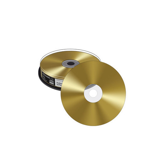 Prof. Line CD-R 52x 700MB MediaRange Oro Verdadeiro,  10 uni