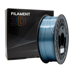 Filamento 3D PLA SILK - Diametro 1.75mm - Bobina 1kg - Color Plata