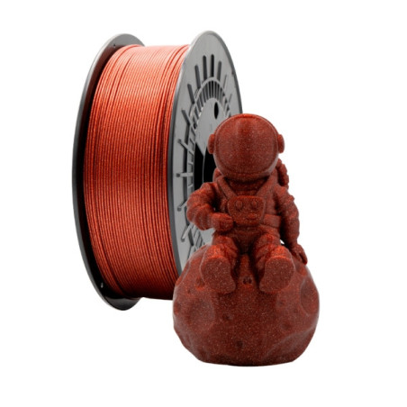 Filamento 3D PLA GLITTER - Diametro 1.75mm - Bobina 1kg - Color Rojo