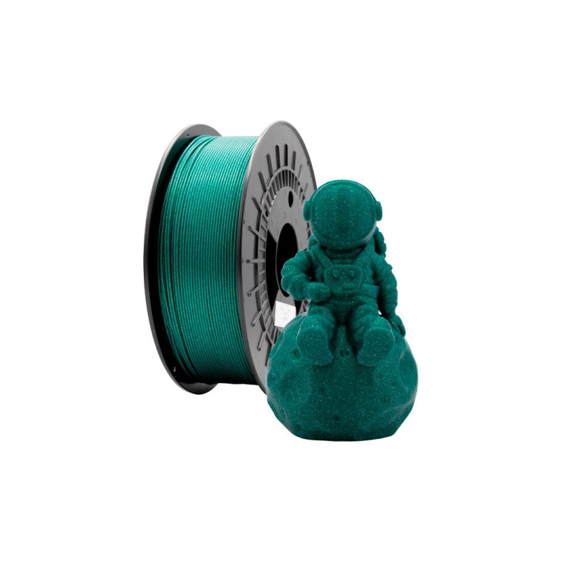 Filamento 3D PLA GLITTER - Diametro 1.75mm - Bobina 1kg - Cor Verde