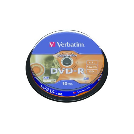 Verbatim DVD-R 4,7 GB 16x – Spindel 10 | DVDi.es