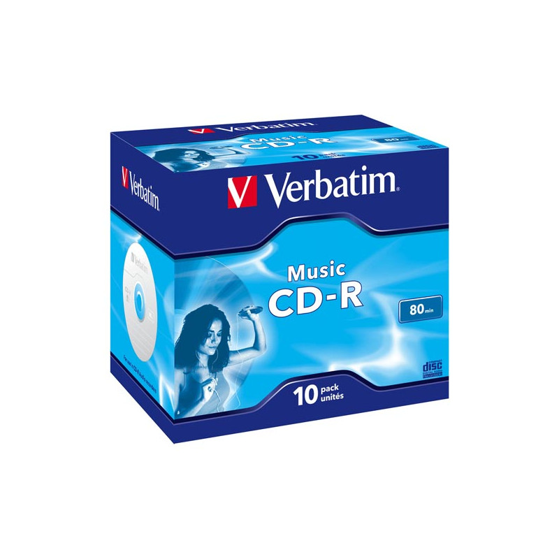 Verbatim CD-R Audio 80 min music life plus Jewelcase pack 10