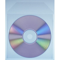 Pack 100 - Thick Plastic Bags (120my) for individual CD DVD BD 100% Transparent