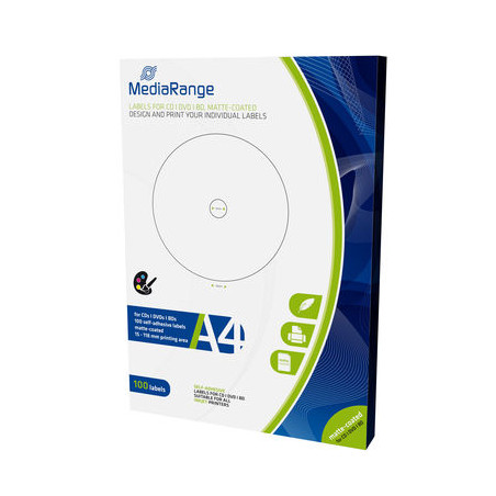 MediaRange Etiquetas para CD/DVD – pack de 100 | DVDi.es