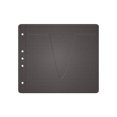 Buste in tessuto sintetico per 2 dischi, per raccoglitori standard - nere - pack 50