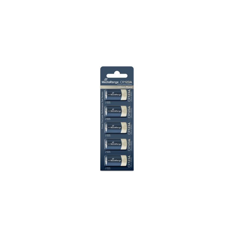 Pilhas Litio CR123A|3V MediaRange, Pack 5 Pilhas Litio CR123A|3V MediaRange, Pack 5