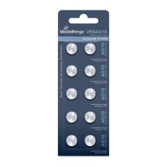 Piles bouton alcalines MediaRange AG10 (LR54), 1,5 V