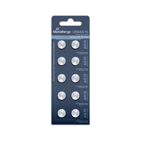 MediaRange Alkaline-Knopfzellen AG10 (LR54), 1,5 V | DVDi.es