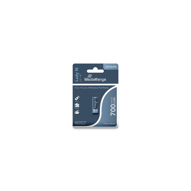 MediaRange Premium alkaline battery, lady N|LR1|1.5V, pack 1