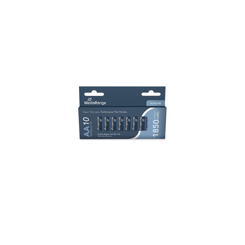 MediaRange Piles alcalines AA|LR6 1,5V, pack 10