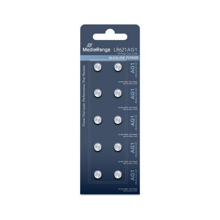 Batterie a bottone alcaline MediaRange AG1 (LR621), 1,5 V