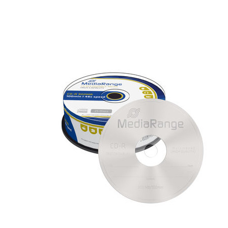 MediaRange CD-R 100min - 900MB 48x, Tarrina 25 uds