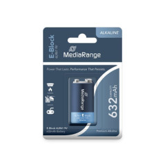  Pilhas Alcalinas Premium E-Block|6LR61|9V, 1 Unidades MEDIARANGE