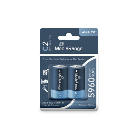 Piles alcalines MediaRange C (LR14), 1,5 V – lot de 2