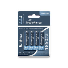 Piles alcalines MediaRange AA (LR6), 1,5 V – lot de 4