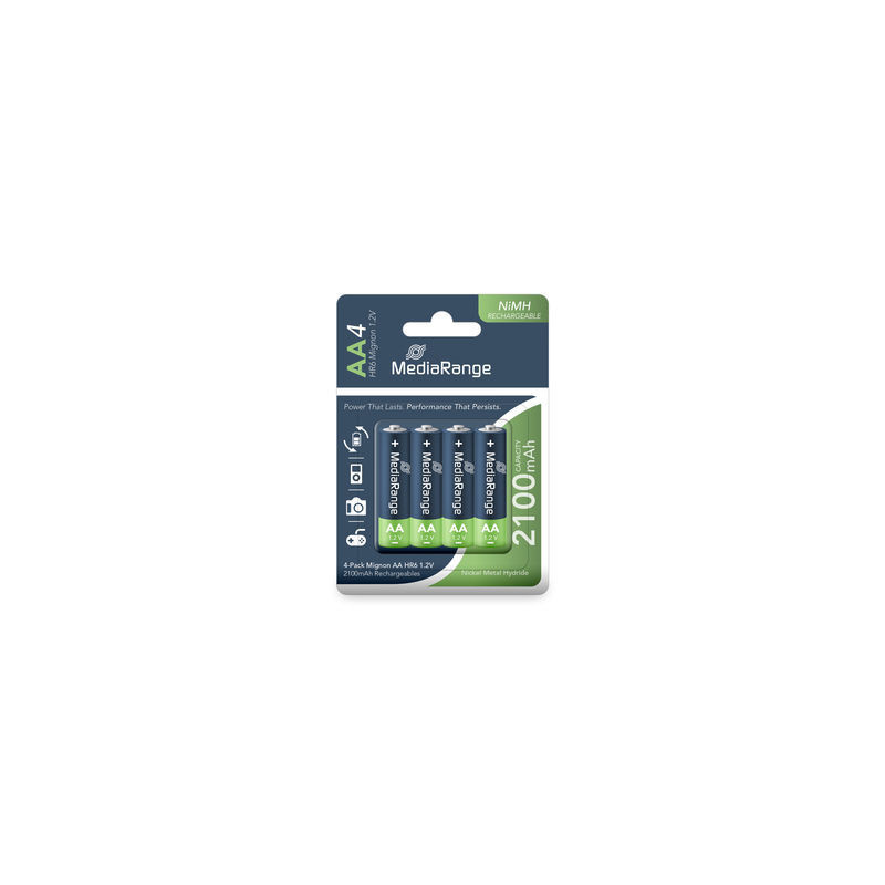 Pilha Recarregável NiMH Accus, Mignon AA|HR6|1.2V, Pack 4 Pilha Recarregável NiMH Accus, Mignon AA|HR6|1.2V, Pack 4