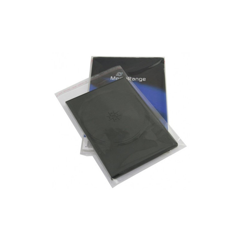 MediaRange clear plastic sleeves for 14mm DVD cases, Pack 100 MediaRange clear plastic sleeves for 14mm DVD cases, Pack 100
