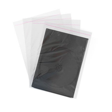 Buste trasparenti per custodie DVD da 14mm, pack 100