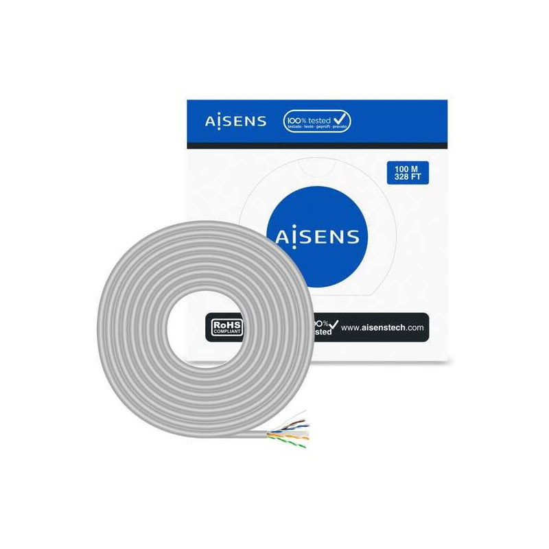 Cable de Red RJ45 Cat.6 UTP Rigido AWG23 CCA (Aleacion) - 100m Cable de Red RJ45 Cat.6 UTP Rigido AWG23 CCA (Aleacion) - 100m
