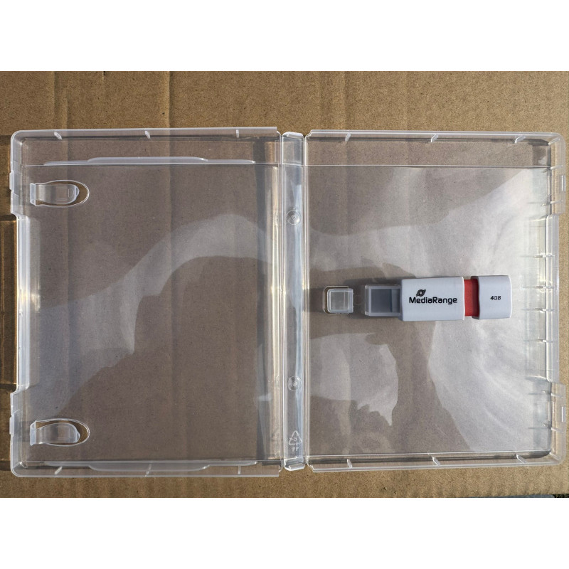 XLIUAX 4 custodie protettive per unità flash, in pelle PU, piccole chiavette USB, organizer con portachiavi, per studenti, insegnanti, impiegati, 12,1 x 4,1 cm