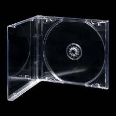 Pack 100 ECO - 10.4mm Cajas CD Jewelcase para 1 CD/DVD Transparente MediaRange