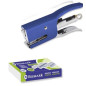 Agrafeuse miniature Bismark avec pince + 2000 agrafes - Capacité d'agrafage : 15 feuilles - Grande durabilité - BLEU Agrafeuse miniature Bismark avec pince + 2000 agrafes - Capacité d'agrafage : 15 feuilles - Grande durabilité - BLEU