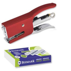 Cucitrice mini Bismark a pinza con 2000 punti, 15 fogli