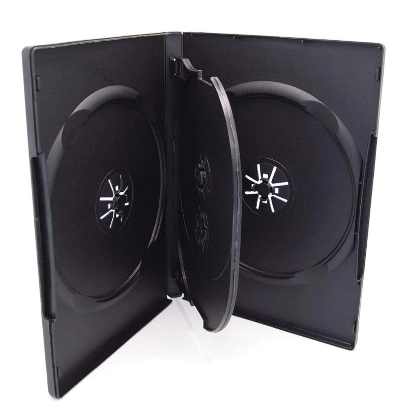 Capa DVD 4 Discos 14mm Preta MediaRange