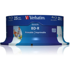 Verbatim BD-R 25 Go 6x imprimable – Spindle 25 | DVDi.es