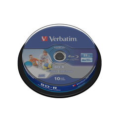 Verbatim BD-R 25 GB 6x bedruckbar – Spindel 10 | DVDi.es