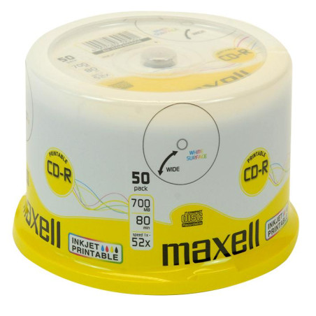 Maxell CD-R 700 MB 52x imprimible – 50 uds. | DVDi.es