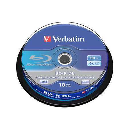 BD-R Verbatim 50GB 6x Whita Blue Surface Hard Coat- 10 uni