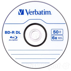 BD-R Verbatim 50GB 6x Weiß/blaue Oberfläche Hard Coat - 10 Stk.