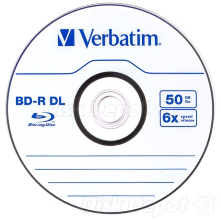 BD-R Verbatim 50GB 6x White/blue surface Hard Coat - 10 pcs