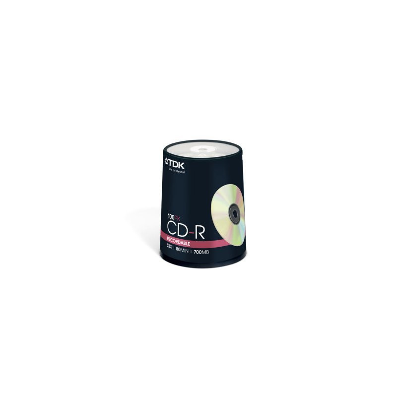 CD-R TDK 52x 700 Mo/80 min Pack 100