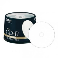 TDK CD-R 52x imprimable – 50 pcs | DVDi.es