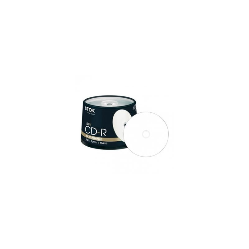 CD-R TDK 52x 80min Imprimible pack 50
