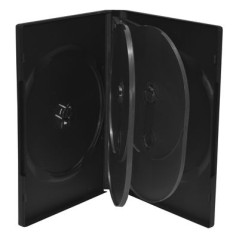 Pack 5 MediaRange DVD case for 5 discs, black