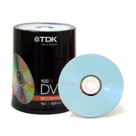 TDK DVD-R 4.7 GB - 16x - 100 pcs in Cakebox