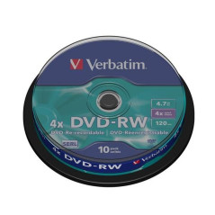 Verbatim DVD-RW 4,7 GB 4x – Cake 10 | DVDi.es