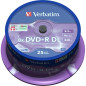 Verbatim DVD+R Double couche 8,5 Go 8X surface argent mat spindle 25