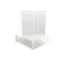 CD Slimcase for 1 disc, 5.2mm, frosted/transparent tray