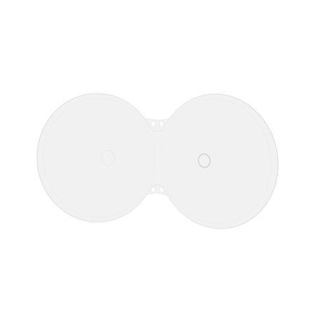 MediaRange Pack 15 Shellcase pour 2 disques, avec trous pour classeurs à anneaux, transparent