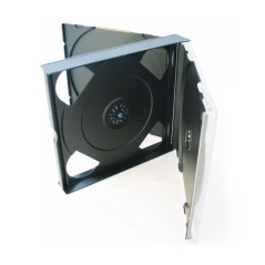MediaRange CD-Jewelcase für 4 Discs, 22 mm, Tray schwarz